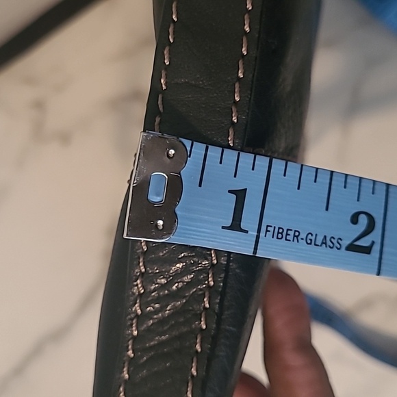 Fossil Cross Town Black Leather Slim Crossbody Messenger Bag Errands Practical - Picture 13 of 14